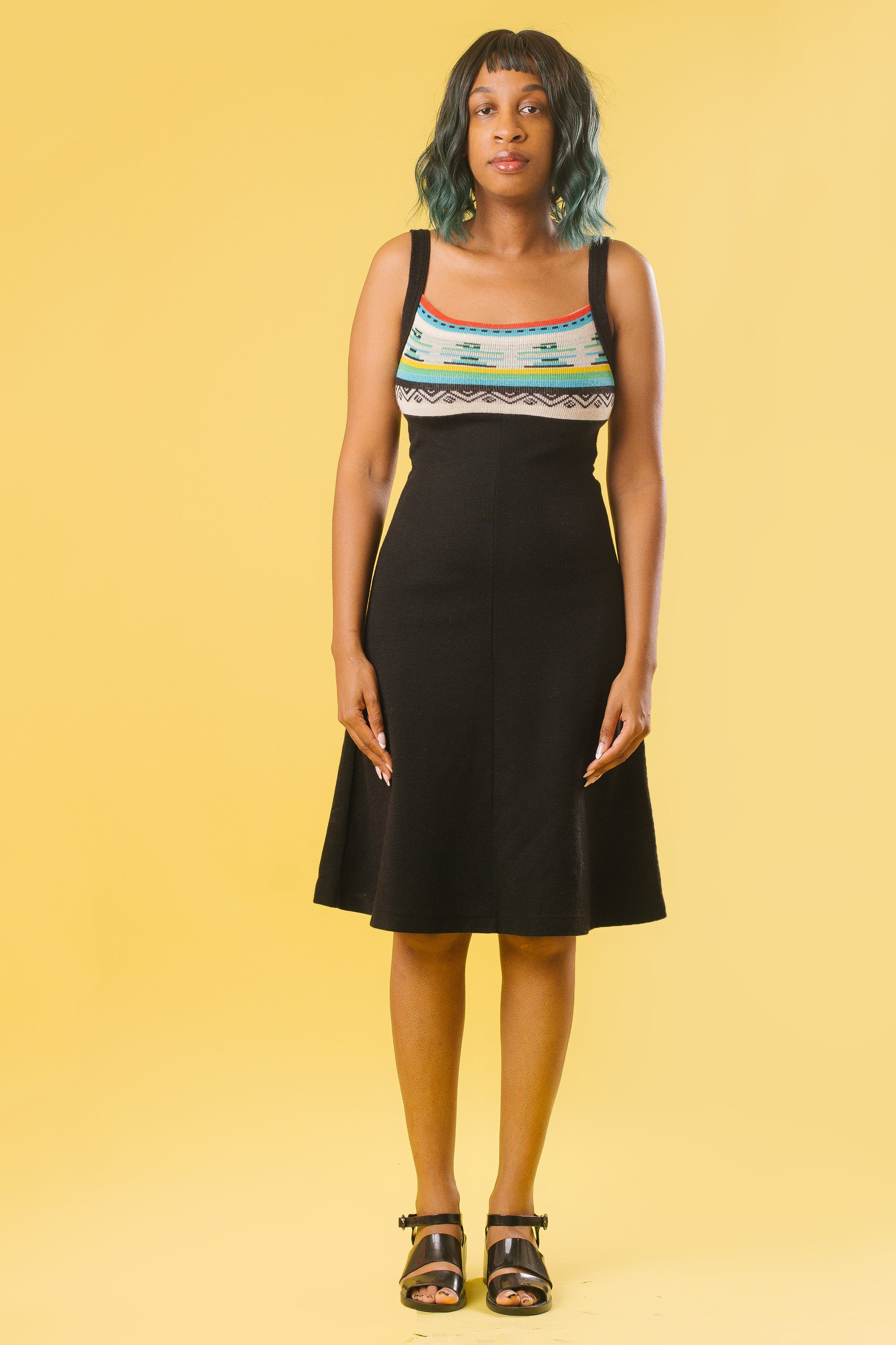 Y2K Black Knit Tank Dress | Mawoolisa Y2K Black Knit Tank Dress | Mawoolisa