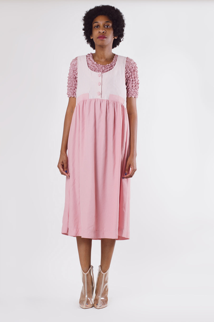 Vintage 80's Pink Maternity Midi Dress Vintage 80's Pink Maternity Midi Dress