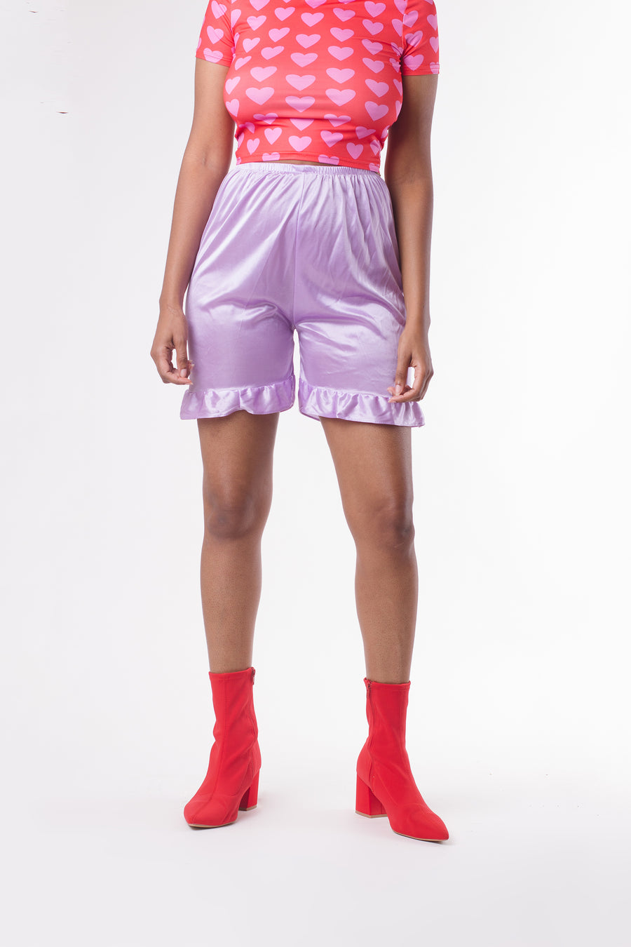 Vintage Y2K Purple Ruffle Bloomer Shorts | S