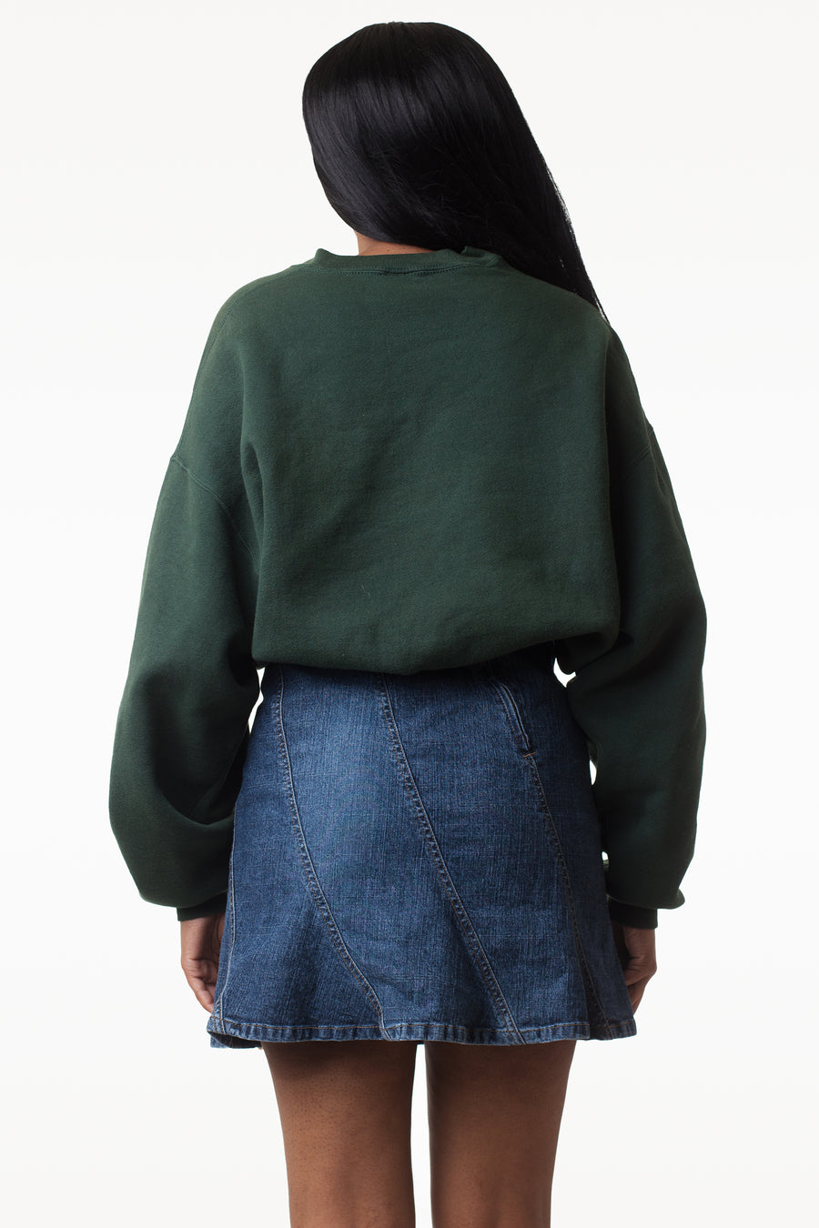Vintage Green Ogunquit Maine Upcycled Croptop Pullover | XL