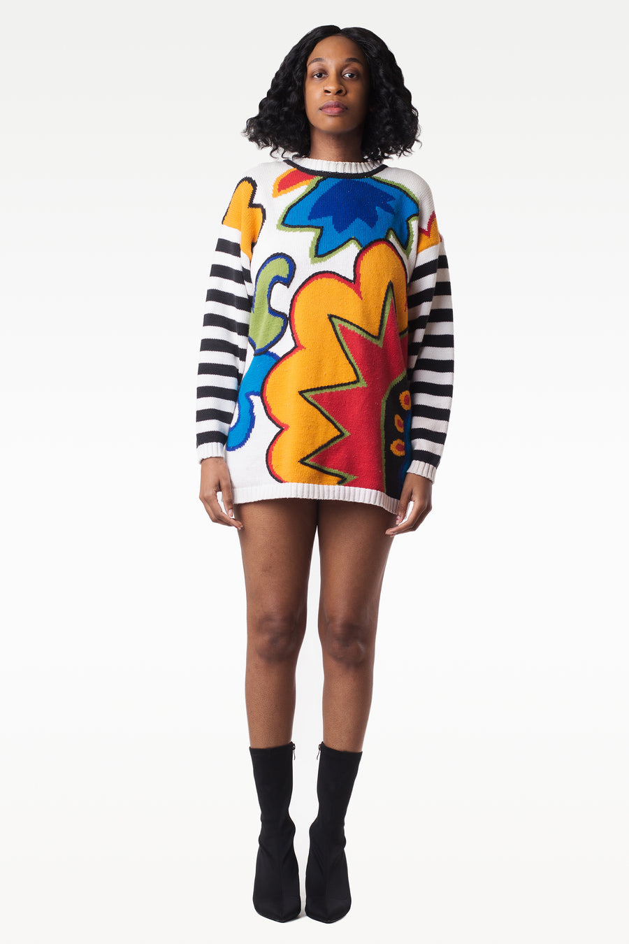 Vintage 90's Abstract Longsleeve Sweater | M