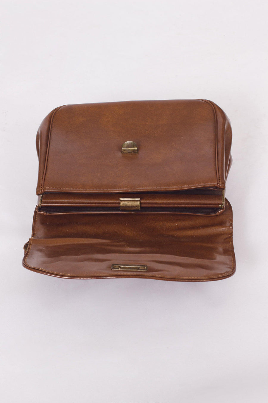 Vintage Brown Briefcase Bag - Mawoolisa