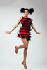 Vintage Red Fringe Mini Dress - Mawoolisa