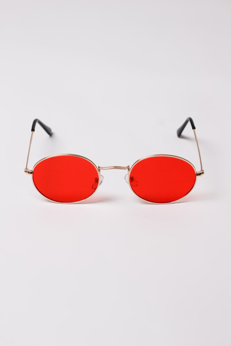 Red Oval Sunglasses