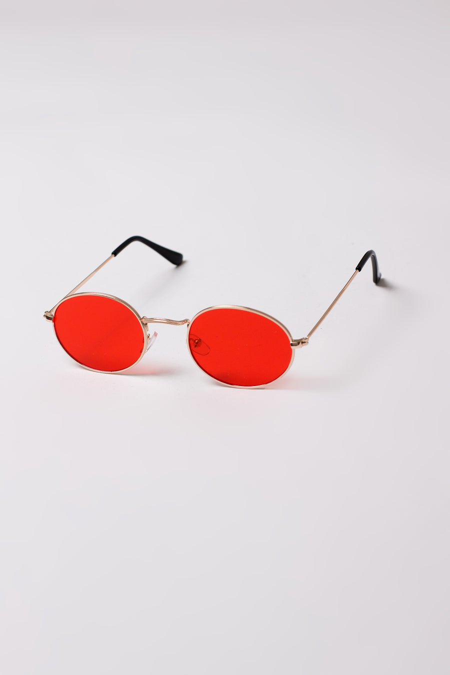 Red Oval Sunglasses