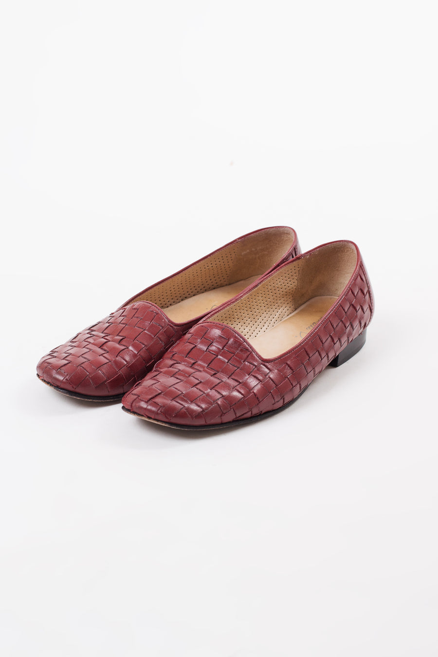 Vintage 80's Red Woven Loafers | 8M