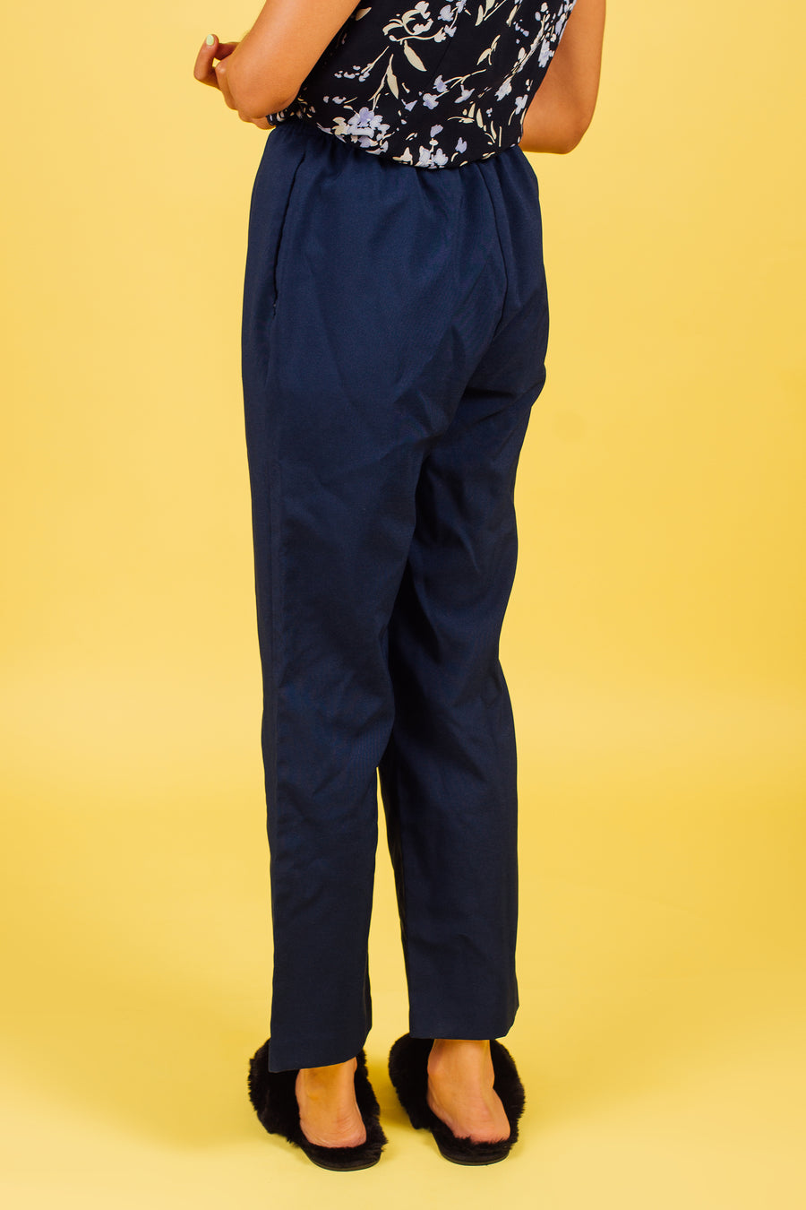Vintage 90's Dark Blue-Green Highwaist Pants | S