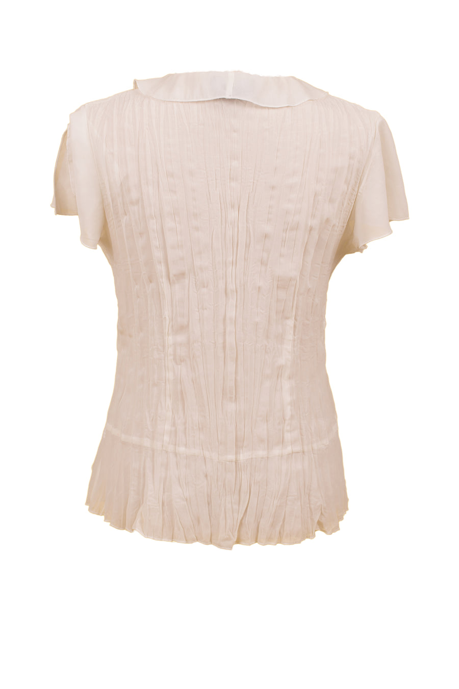 Vintage White Sleeveless Blouse | S