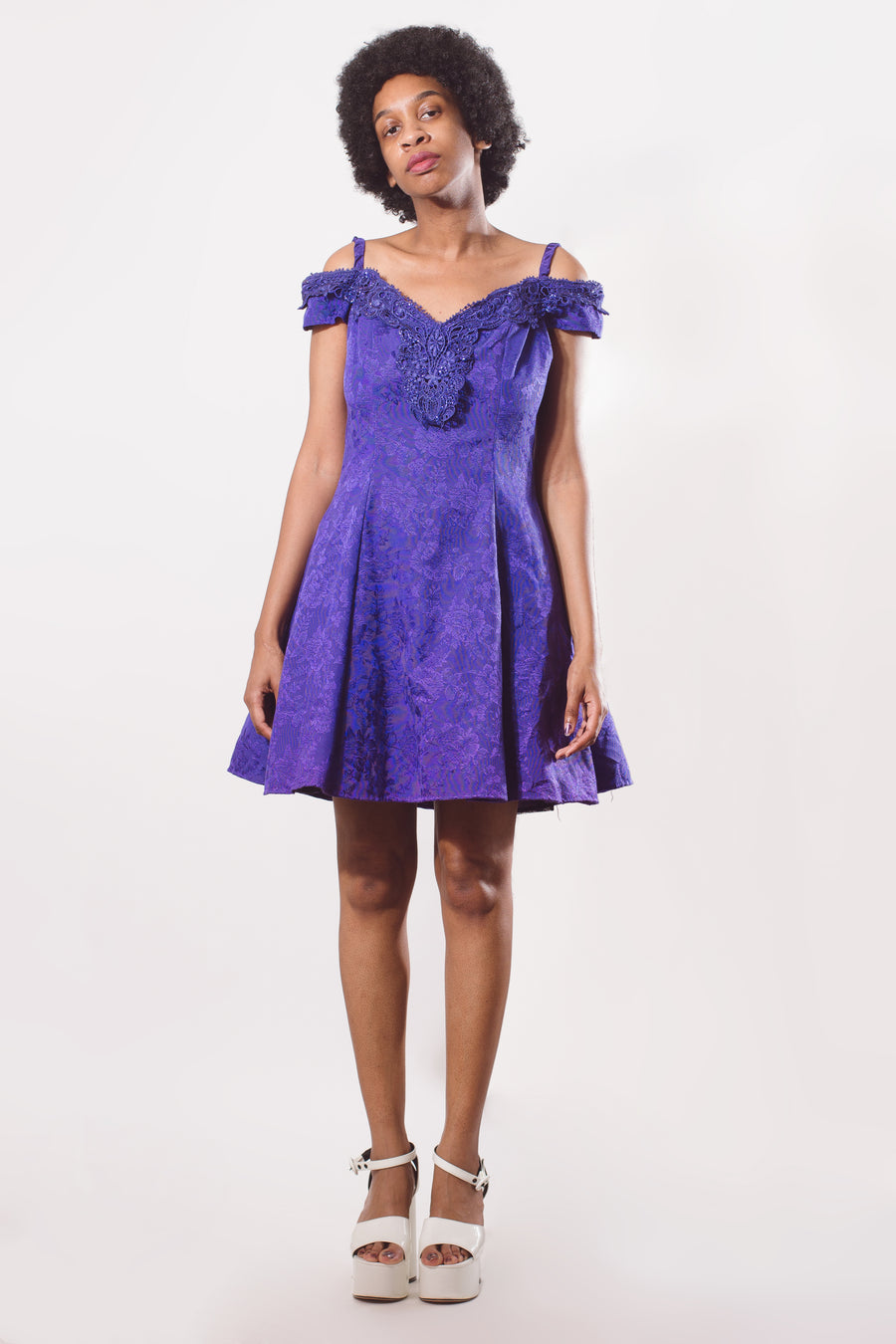 90's Purple Formal Mini Dress